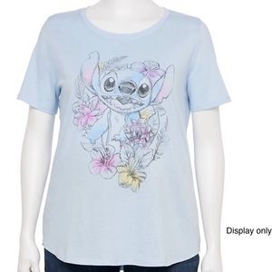 Disney stitch women’s plus size 0X, short sleeve top color blue NWT 🤩